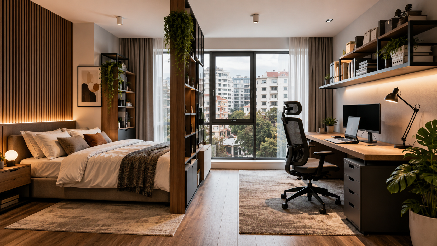 Birou și dormitor în același spațiu? Idei de workflow pentru tinerii din București
