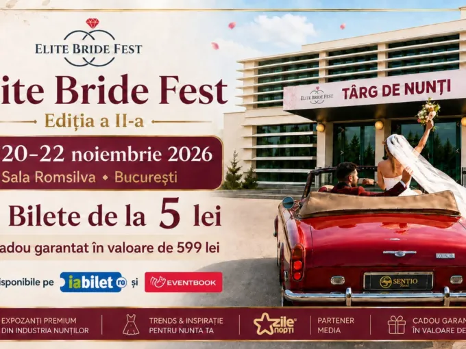 Elite Bride Fest – Ediția a II-a, între 20 și 22 noiembrie 2026, la Sala Romsilva din București