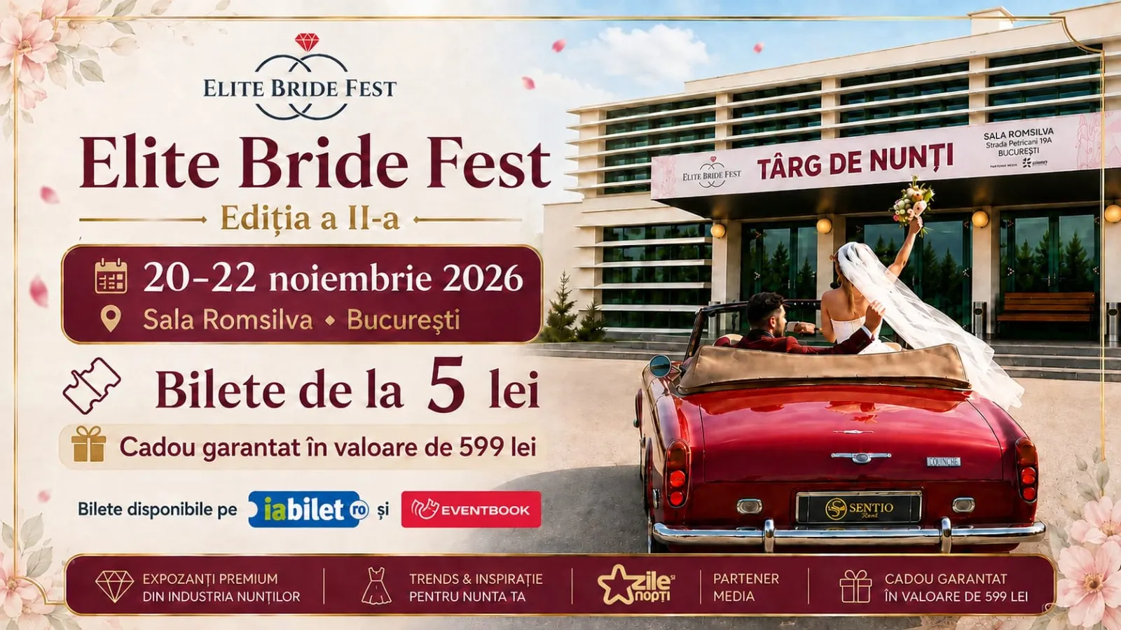 Elite Bride Fest – Ediția a II-a, între 20 și 22 noiembrie 2026, la Sala Romsilva din București